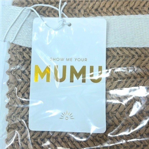NWT MUMU Tan and White Tote Bag - Picture 6 of 6